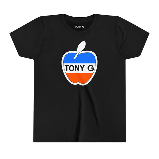 TONY G Youth Short Sleeve Tee, featuring the TONY G Apple design