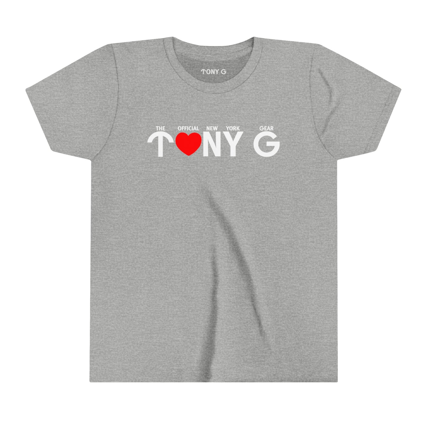 TONY G Youth Short Sleeve Tee, featuring the TONY G Heart design