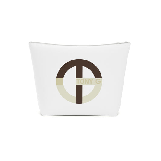 TONY G Cotton Cosmetic Bag, adorned with the TG Logo Vintage #2 Monogram