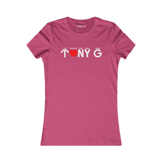 TONY G Women's Favorite Tee, adorned with the TONY G Heart design