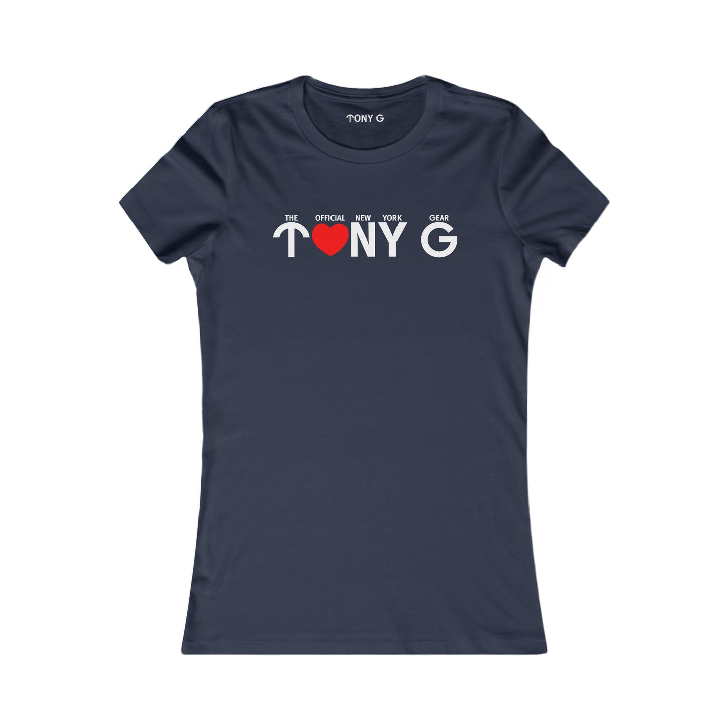 TONY G Women's Favorite Tee, adorned with the TONY G Heart design