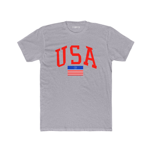 TONY G Men's Cotton Crew Tee, featuring the TONY G USA design