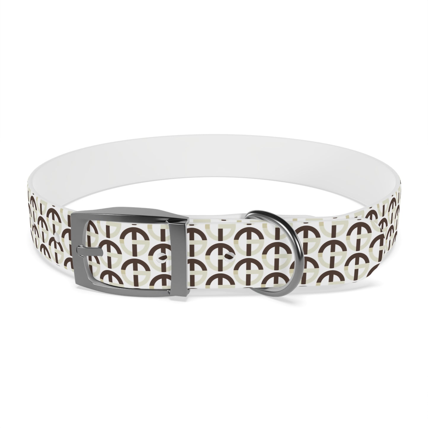 TONY G Dog Collar, featuring the TG Logo #2 Monogram Pattern