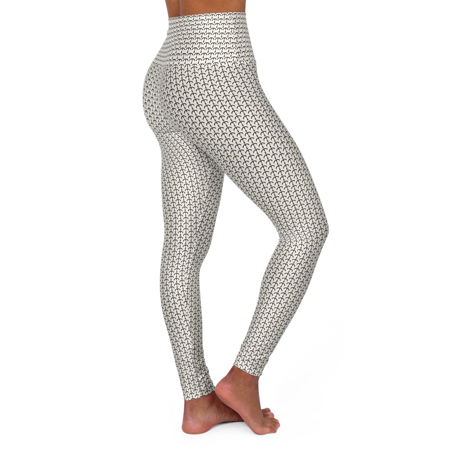 TONY G High Waisted Yoga Leggings, adorned with the TG Logo Vintage #2 Monogram Pattern