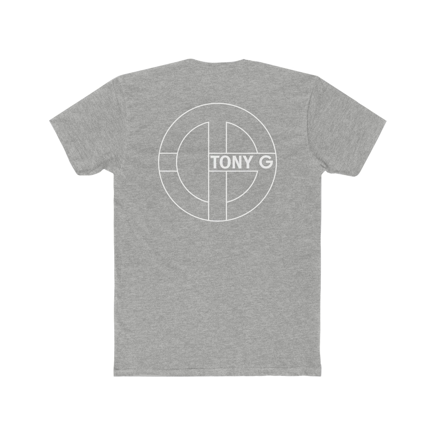 TONY G Men's Cotton Crew Tee, featuring the TONY G Logo & TG Logo Outline
