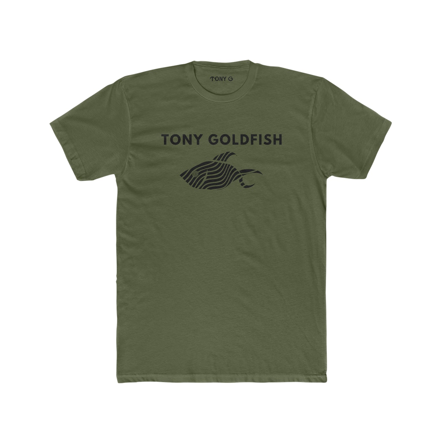 TONY Goldfish Men's Cotton Crew Tee, featuring the TONY Goldfish design