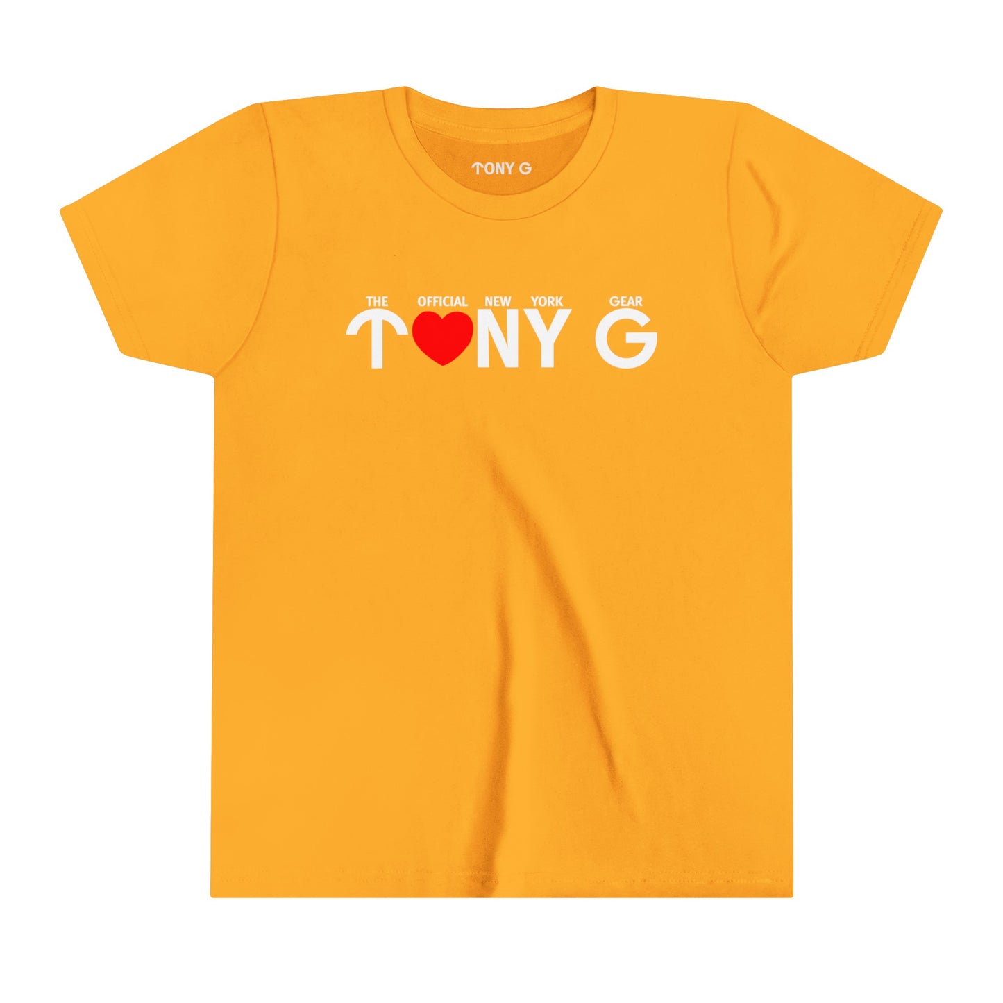 TONY G Youth Short Sleeve Tee, featuring the TONY G Heart design