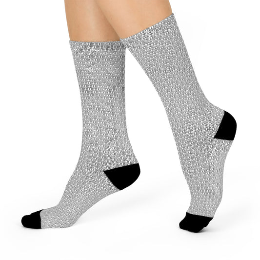 TONY G Cushioned Socks, adorned with the TG Logo Outline Monogram Pattern