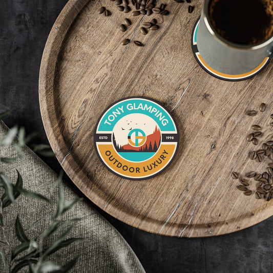 TONY Glamping Coasters, featuring the TONY Glamping design