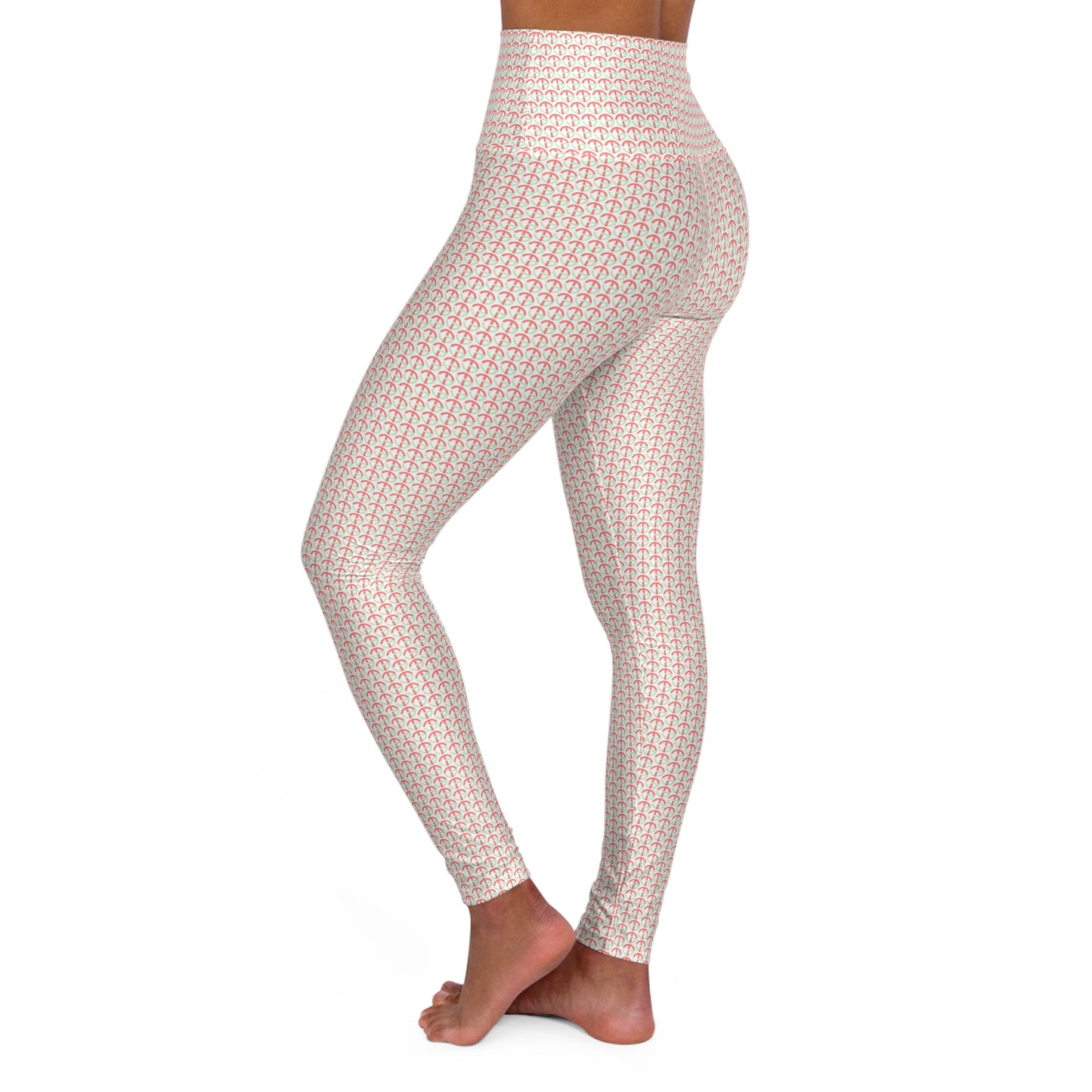 TONY G High Waisted Yoga Leggings, adorned with the TG Logo Vintage #4 Monogram Pattern