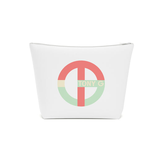 TONY G Cotton Cosmetic Bag, adorned with the TG Logo Vintage #4 Monogram