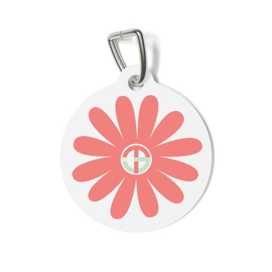 TONY G Pet Tag, featuring TONY Gerbera #4 and TG Logo #4 Monogram