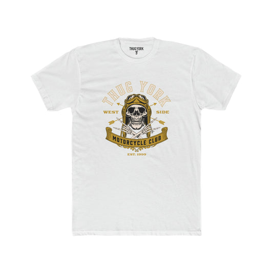 THUG YORK By TONY G Men's Cotton Crew Tee, featuring the Motorcycle Club design