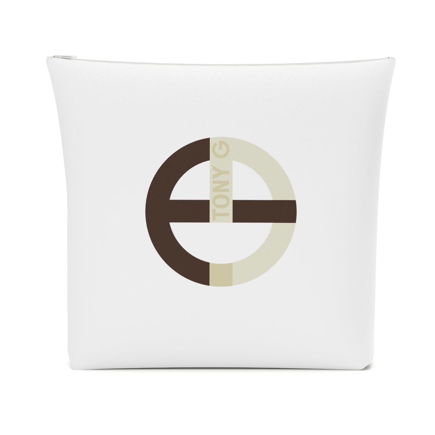 TONY G Cotton Cosmetic Bag, adorned with the TG Logo Vintage #2 Monogram