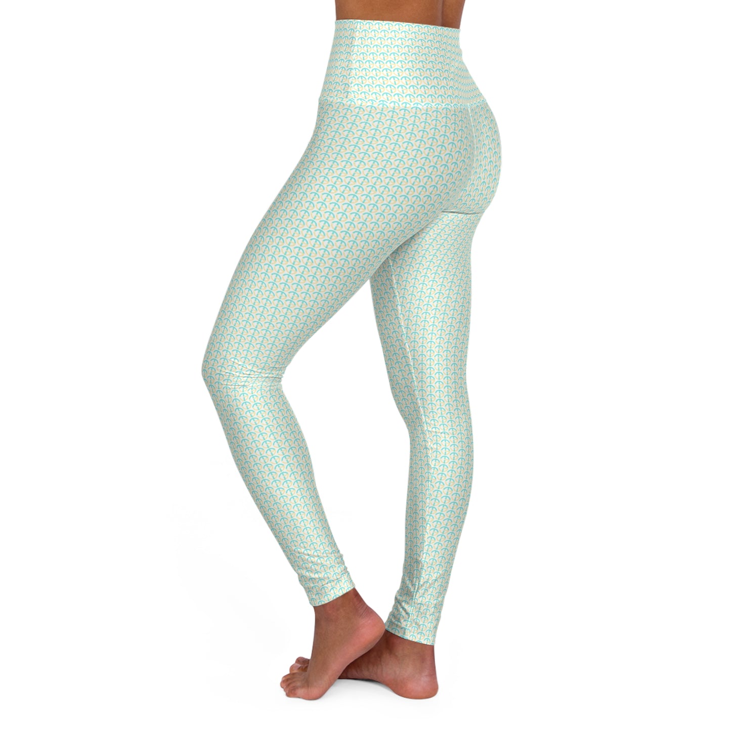 TONY G High Waisted Yoga Leggings, adorned with the TG Logo Vintage #3 Monogram Pattern