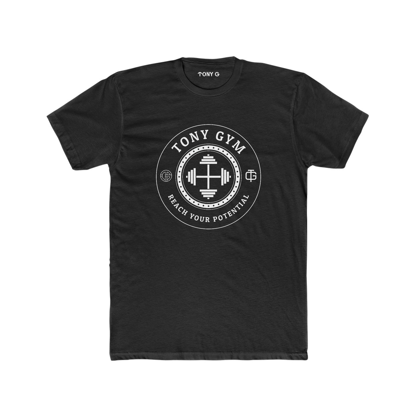TONY Gym Men's Cotton Crew Tee, featuring the TONY Gym design