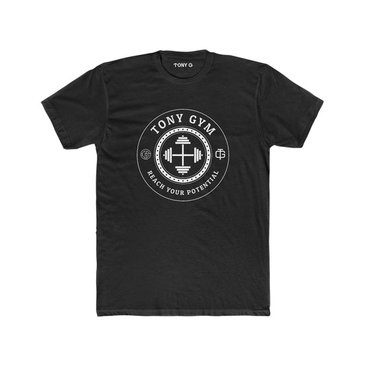 TONY Gym Men's Cotton Crew Tee, featuring the TONY Gym design