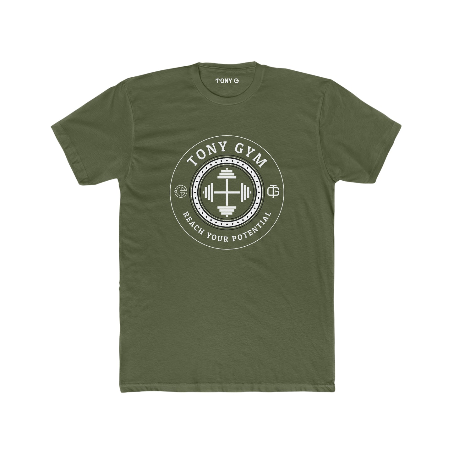TONY Gym Men's Cotton Crew Tee, featuring the TONY Gym design