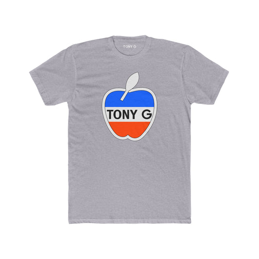 TONY G Men's Cotton Crew Tee, featuring the TONY G Apple design