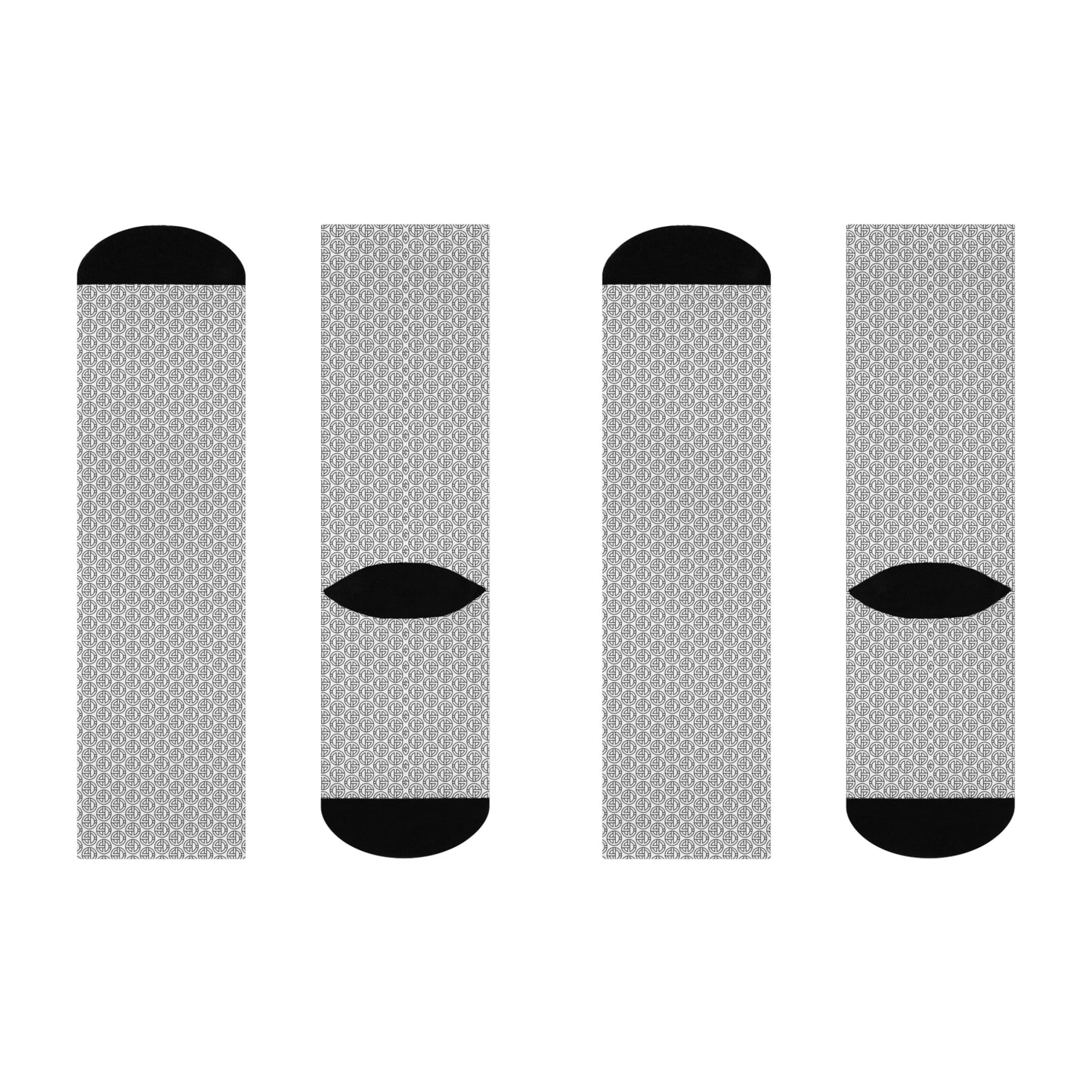 TONY G Cushioned Socks, adorned with the TG Logo Outline Monogram Pattern