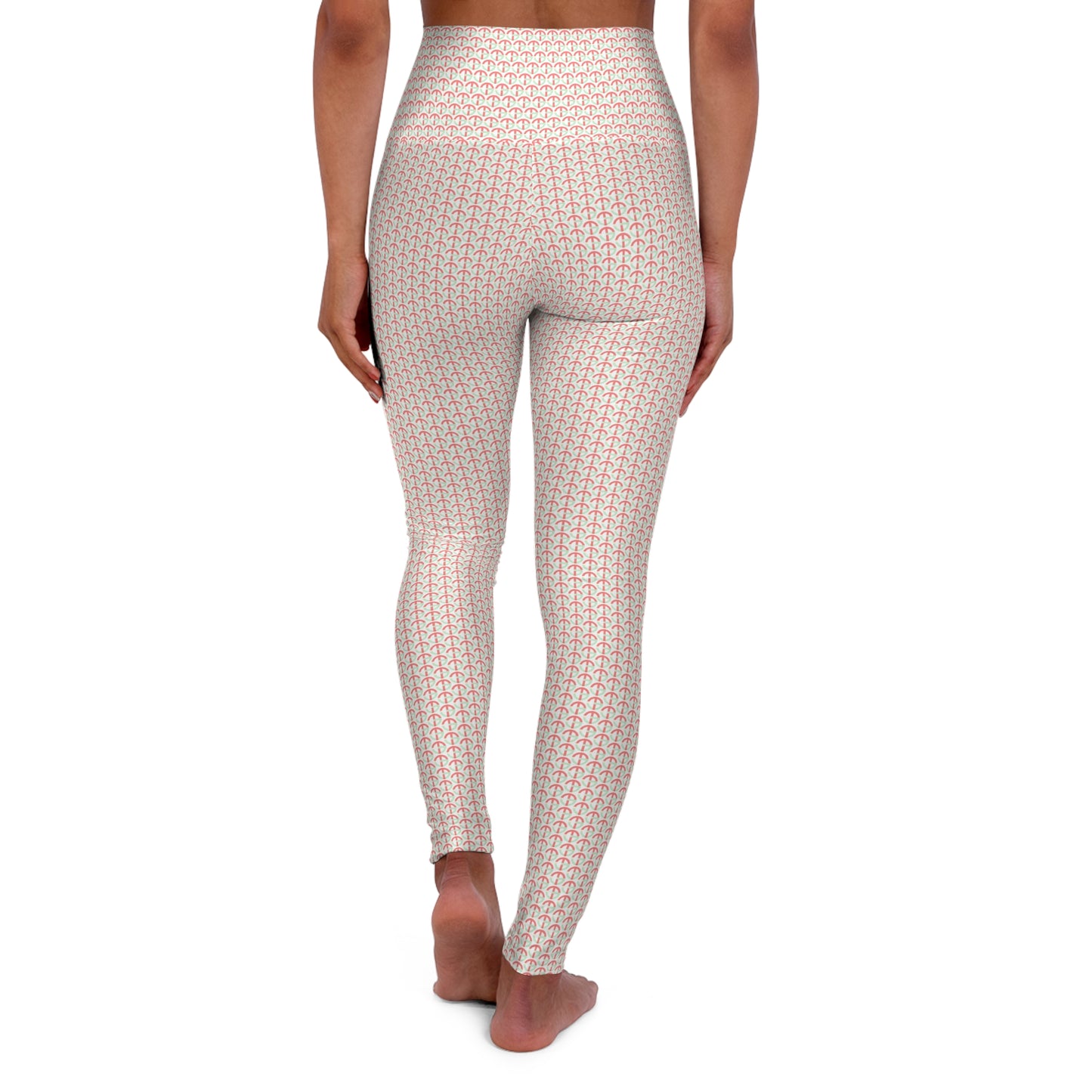 TONY G High Waisted Yoga Leggings, adorned with the TG Logo Vintage #4 Monogram Pattern