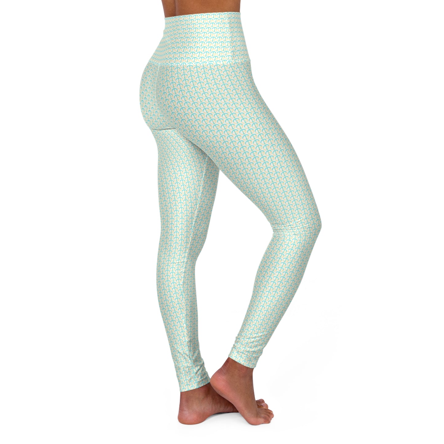 TONY G High Waisted Yoga Leggings, adorned with the TG Logo Vintage #3 Monogram Pattern