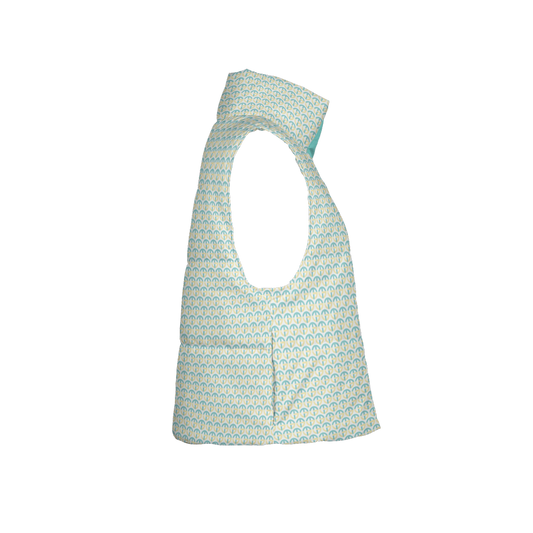 TONY G Women's Puffer Vest, adorned with the TG Logo #3 Monogram Pattern