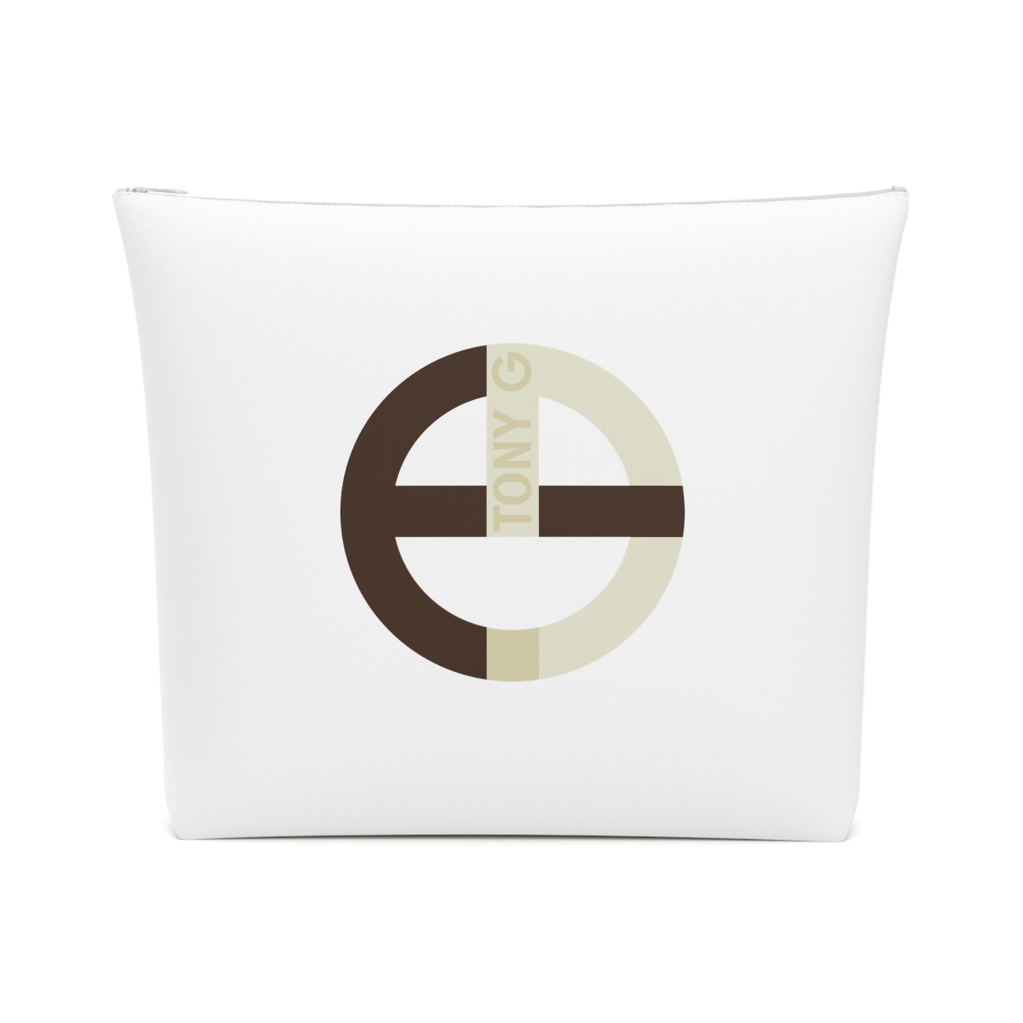TONY G Cotton Cosmetic Bag, adorned with the TG Logo Vintage #2 Monogram