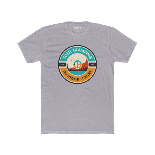 TONY Glamping Men's Cotton Crew Tee, featuring the TONY Glamping design