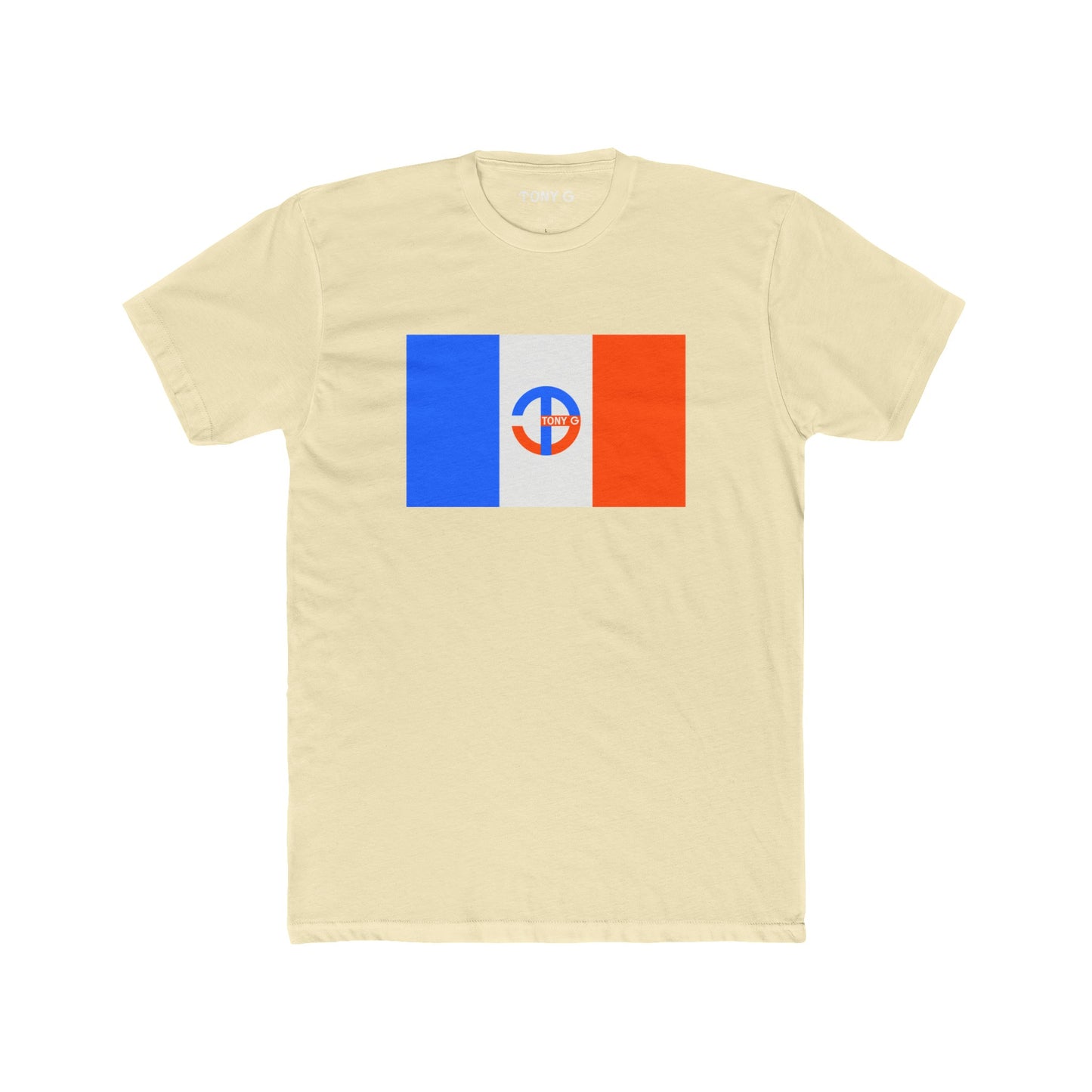 TONY G Men's Cotton Crew Tee, featuring the TONY G Flag(NYC) design