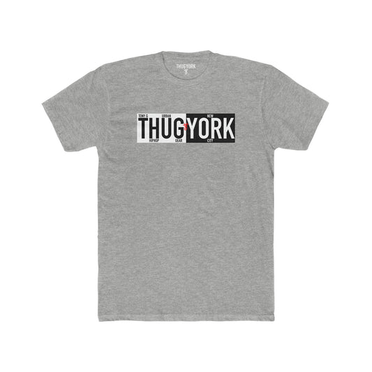 THUG YORK By TONY G Men's Cotton Crew Tee, featuring the THUG YORK Black and White Logo