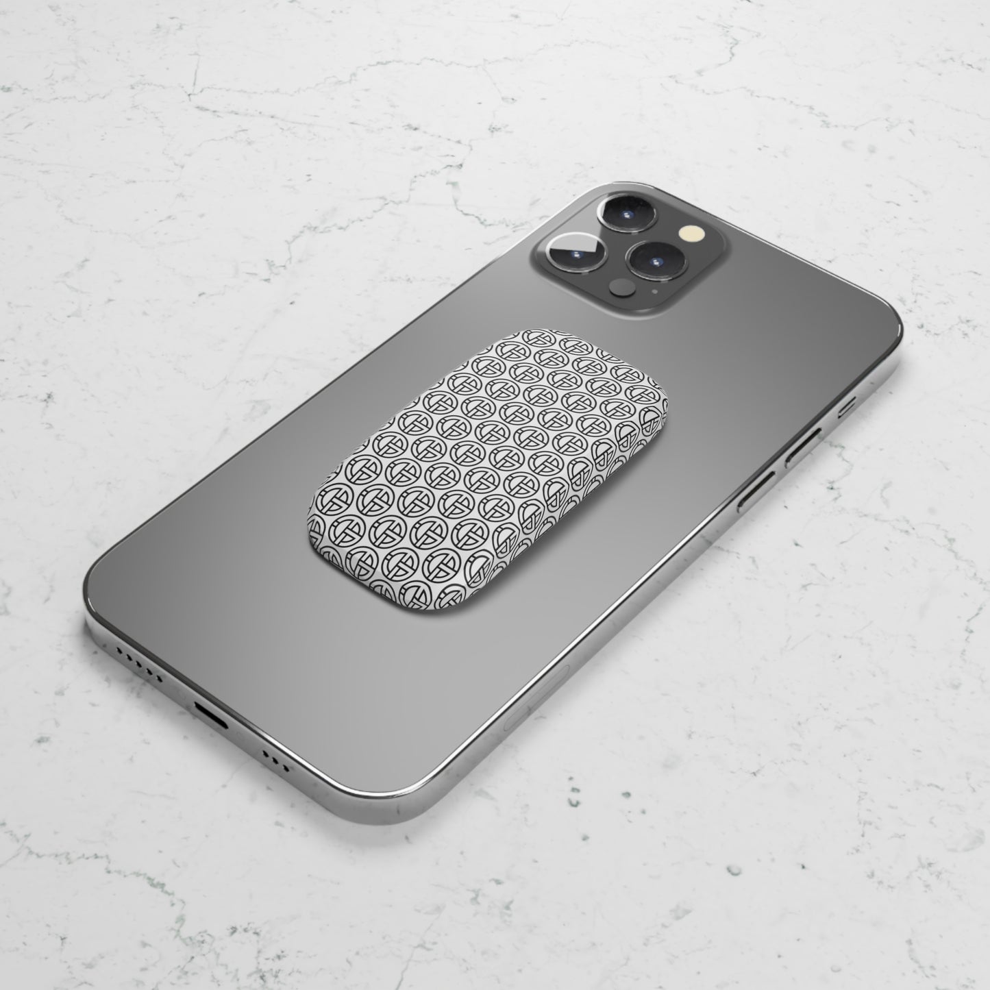 TONY G Phone Click-On Grip, adorned with the TG Logo Outline Monogram Pattern