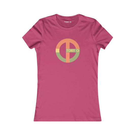 TONY G Women's Favorite Tee, adorned with the TG Logo Vintage #1 Monogram
