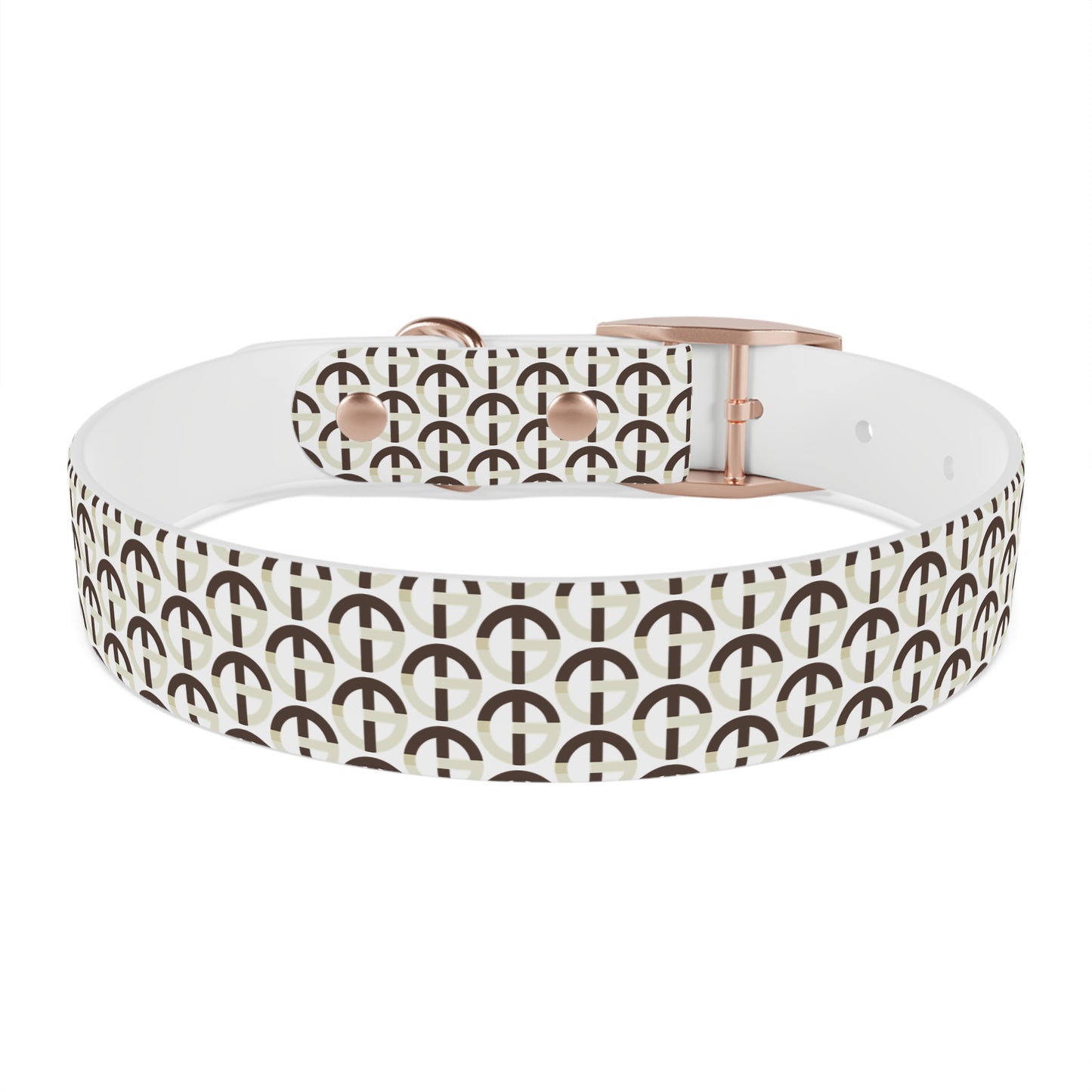 TONY G Dog Collar, featuring the TG Logo #2 Monogram Pattern