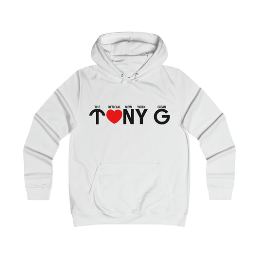 TONY G Girlie College Hoodie, featuring the TONY G Heart design