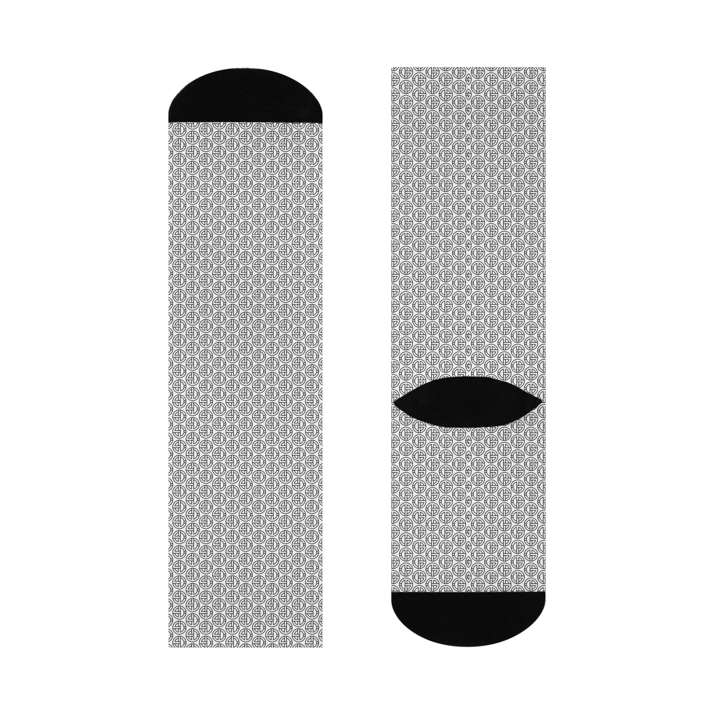 TONY G Cushioned Socks, adorned with the TG Logo Outline Monogram Pattern