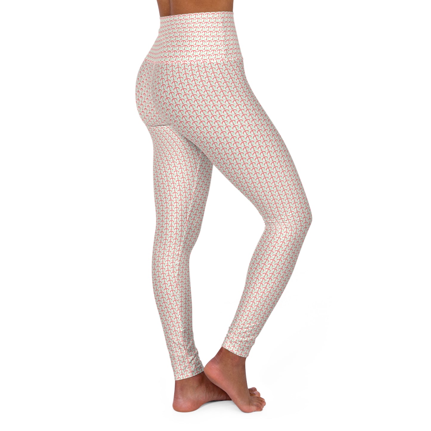 TONY G High Waisted Yoga Leggings, adorned with the TG Logo Vintage #4 Monogram Pattern