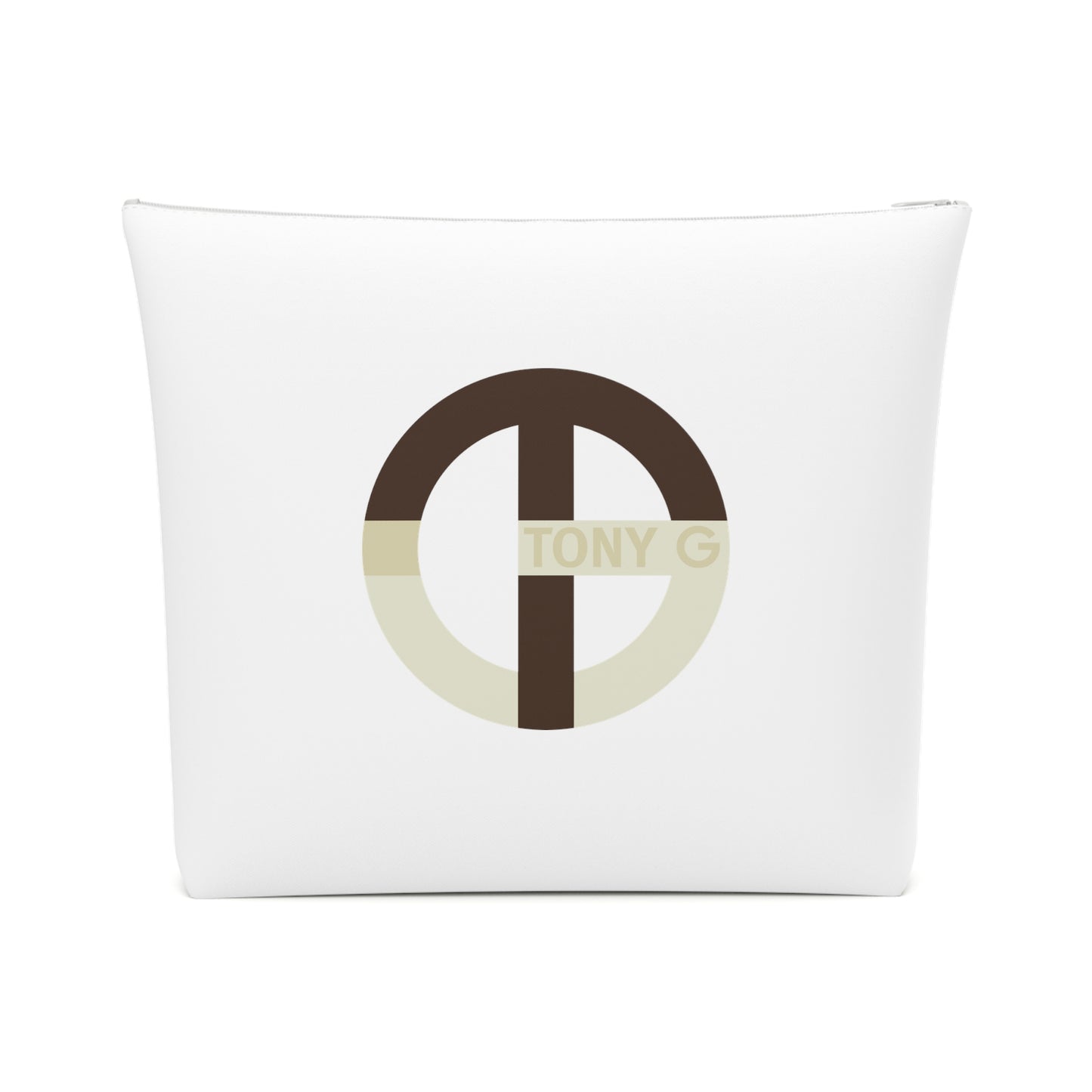 TONY G Cotton Cosmetic Bag, adorned with the TG Logo Vintage #2 Monogram