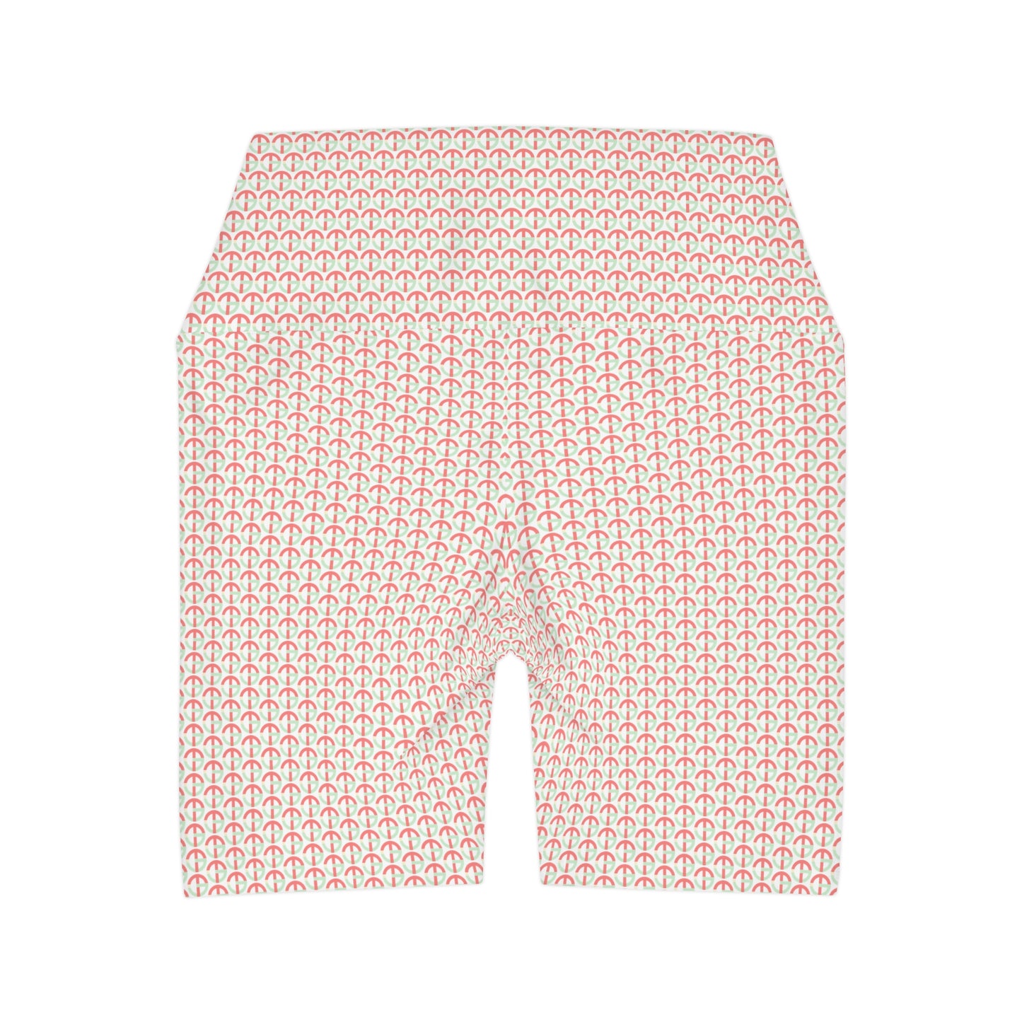 TONY G High Waisted Yoga Shorts, adorned with the TG Logo Vintage #4 Monogram Pattern