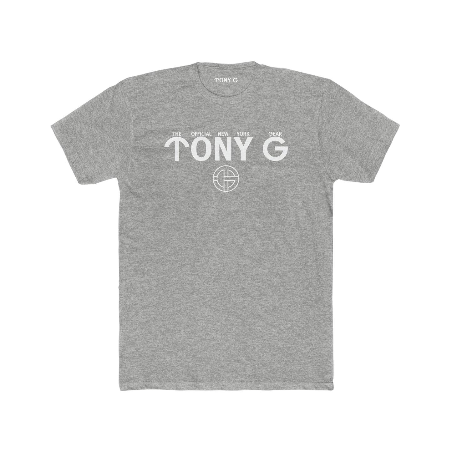 TONY G Men's Cotton Crew Tee, featuring the TONY G Logo & TG Logo Outline