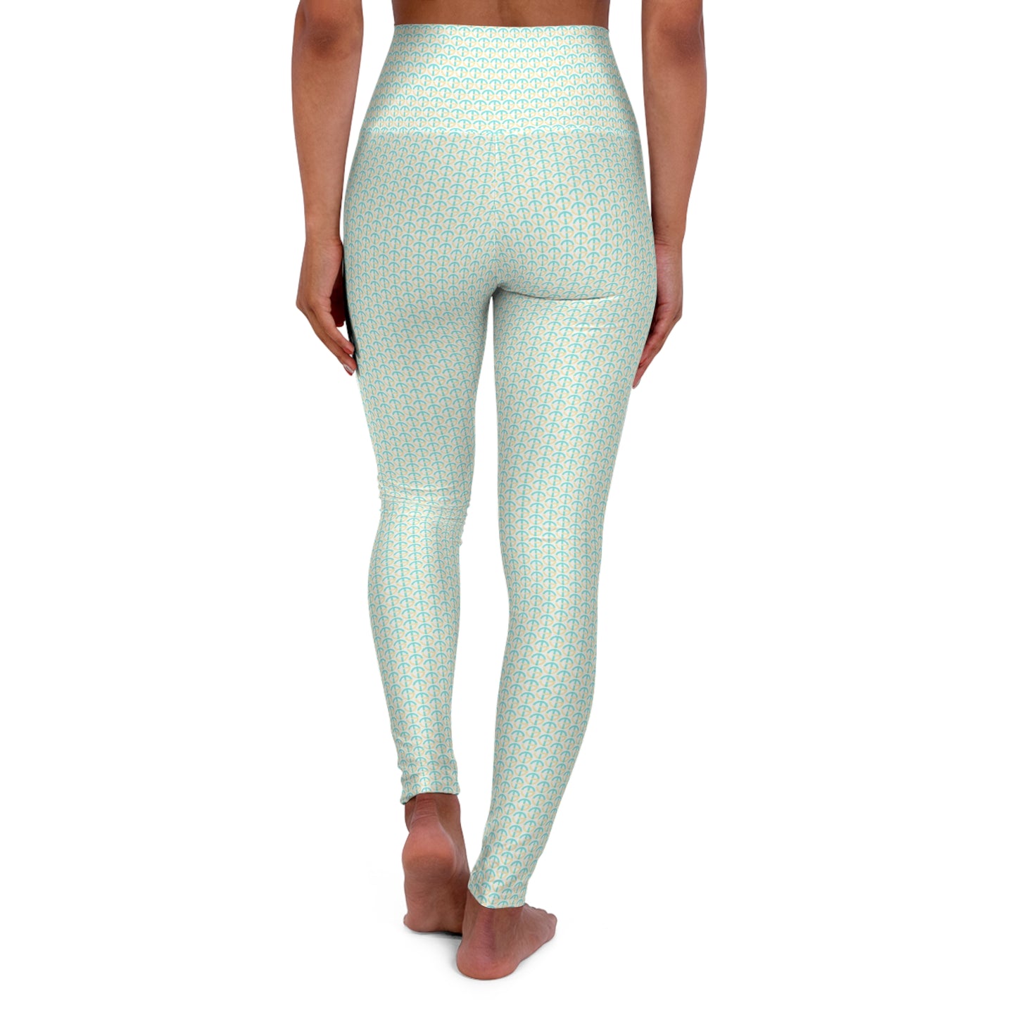 TONY G High Waisted Yoga Leggings, adorned with the TG Logo Vintage #3 Monogram Pattern