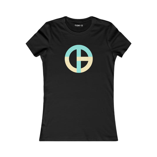 TONY G Women's Favorite Tee, adorned with the TG Logo Vintage #3 Monogram