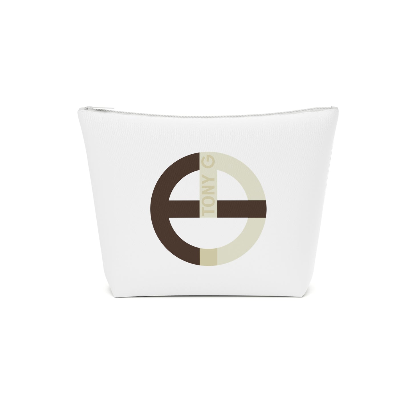 TONY G Cotton Cosmetic Bag, adorned with the TG Logo Vintage #2 Monogram
