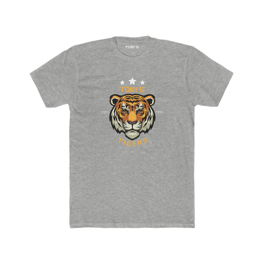 TONY G Men's Cotton Crew Tee, featuring the TONY G Tiger 2 design