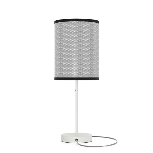 TONY G Lamp on a Stand, with black trim, featuring the TG Logo Outline Monogram Pattern
