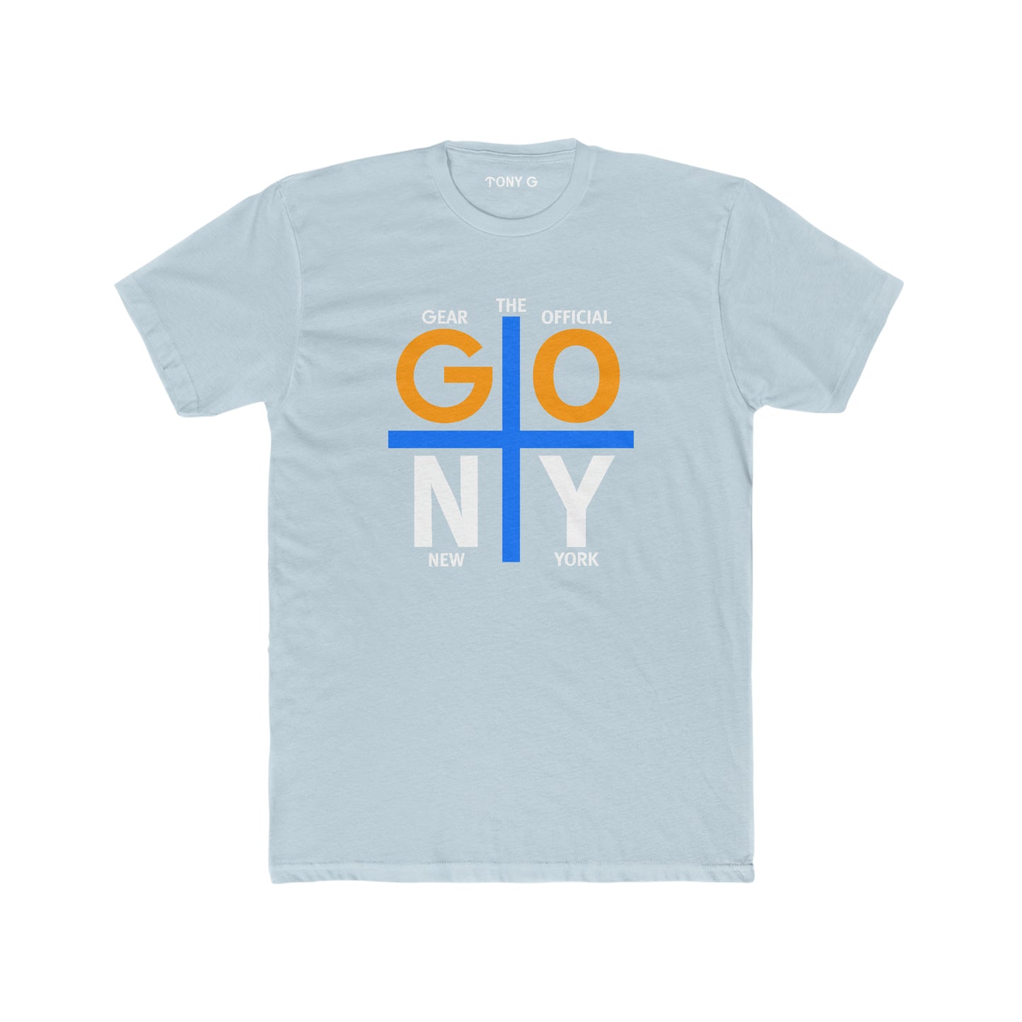 TONY G Men's Cotton Crew Tee, featuring the TONY Go design