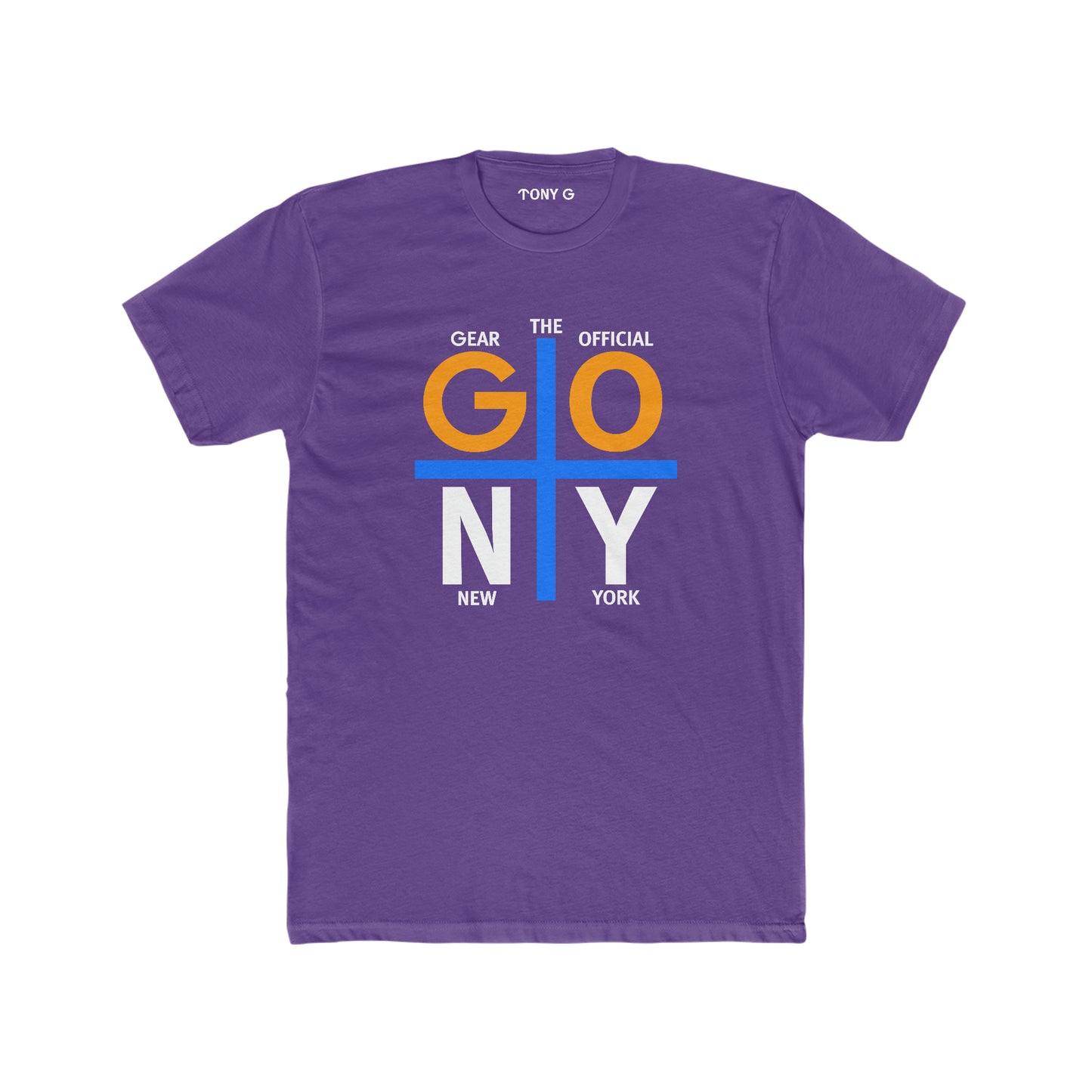 TONY G Men's Cotton Crew Tee, featuring the TONY Go design