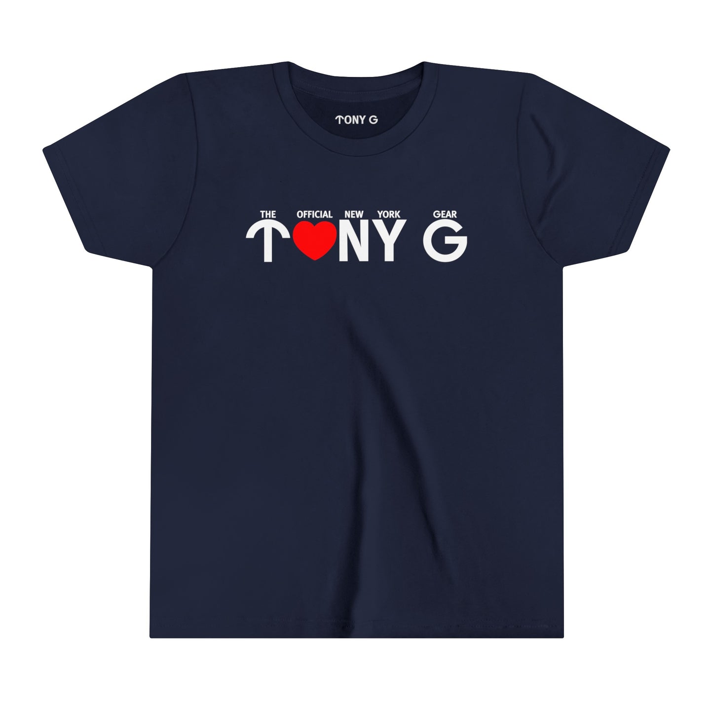 TONY G Youth Short Sleeve Tee, featuring the TONY G Heart design