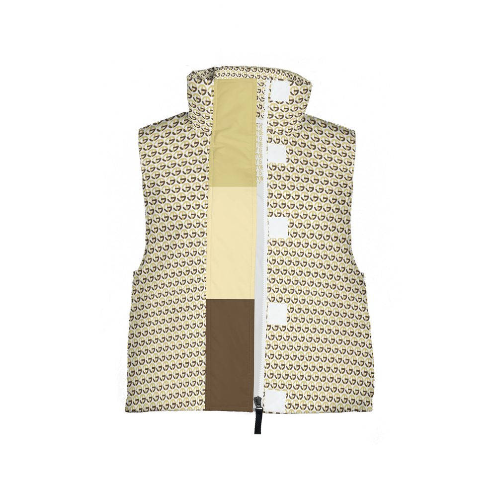 TONY G Women's Puffer Vest, adorned with the TG Logo #9 Monogram Pattern