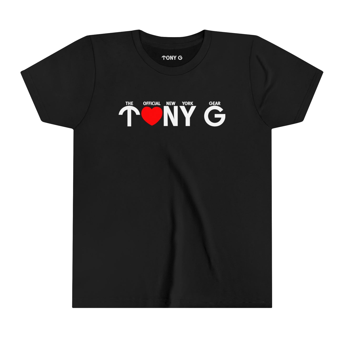 TONY G Youth Short Sleeve Tee, featuring the TONY G Heart design